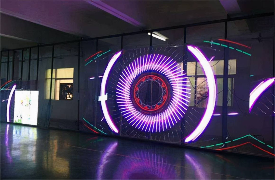 P3.97-7.81 Display de parede de vídeo LED aluguer Transparente a cores completas