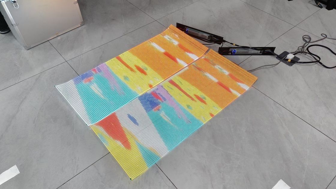 P6 P10 Painel de exibição LED transparente Flexível em cores completas para interiores