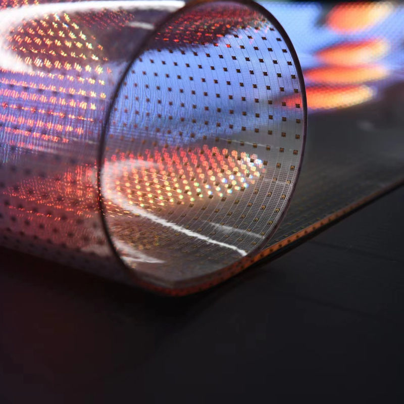 Indoor Waterproof Transparent LED Signage, Multicolor LED Transparent Film Screen