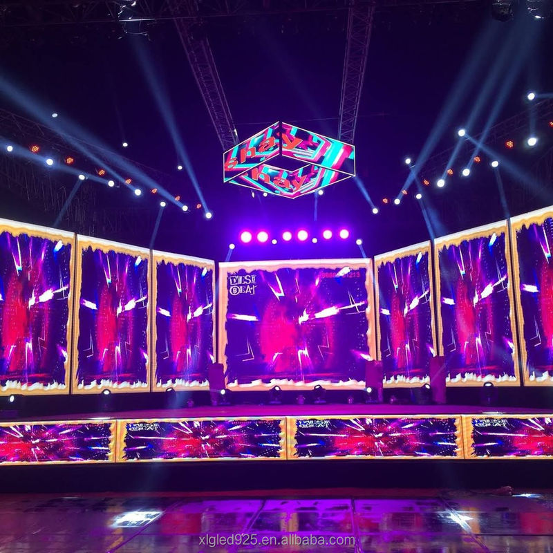 Display LED de aluguer de palco ao ar livre P2.97mm IP65 à prova d'água 5000cd/m2