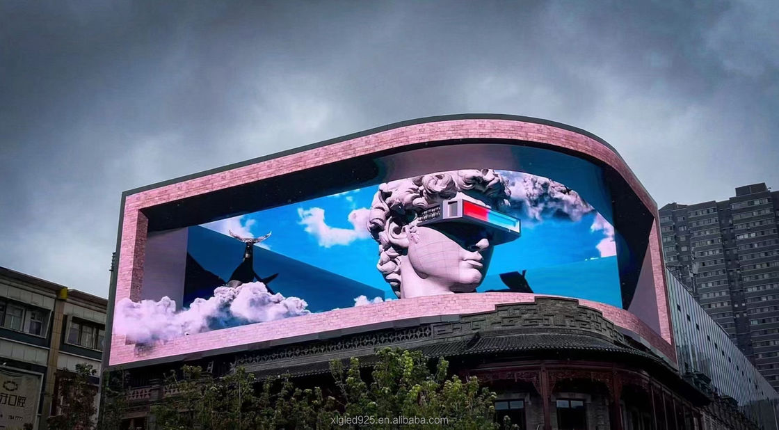 ISO9001 Ecrãs de LED 3D externos Multicolor P4.81 para publicidade
