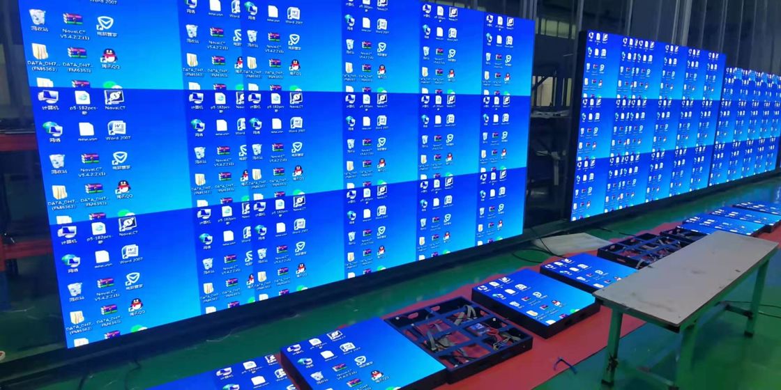 Painel de tela de parede LED multicolor para interiores P3.91 P5.95 Instalação fixa