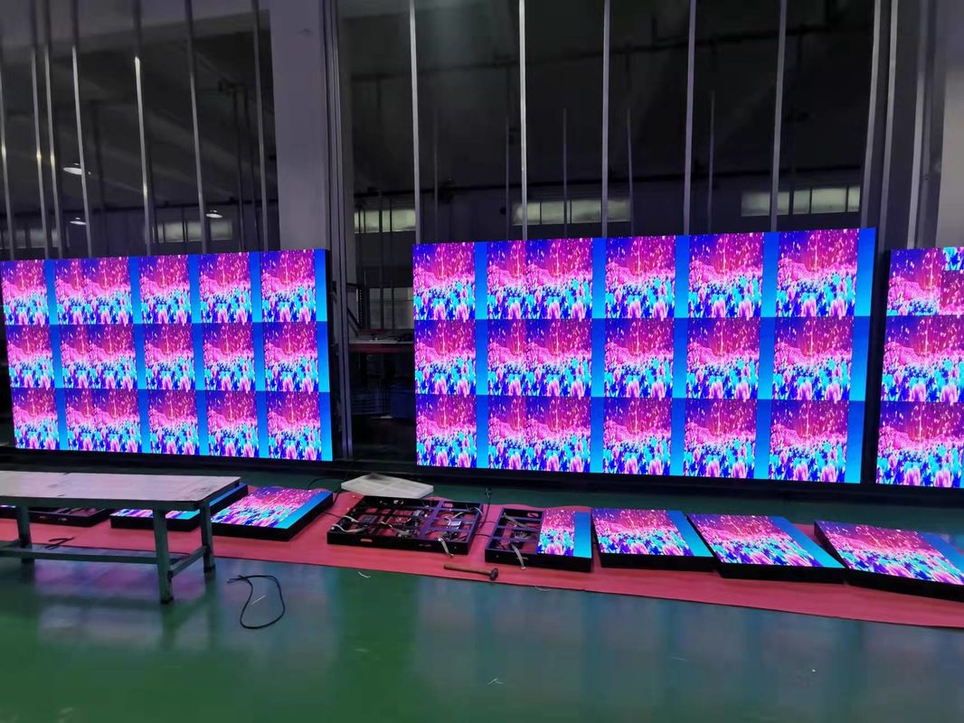 Painel de tela de parede LED multicolor para interiores P3.91 P5.95 Instalação fixa