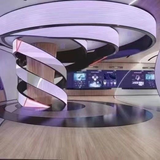 Ecrã circular de LED fino e flexível P1.8 P2 P2.5 P3 em cores completas